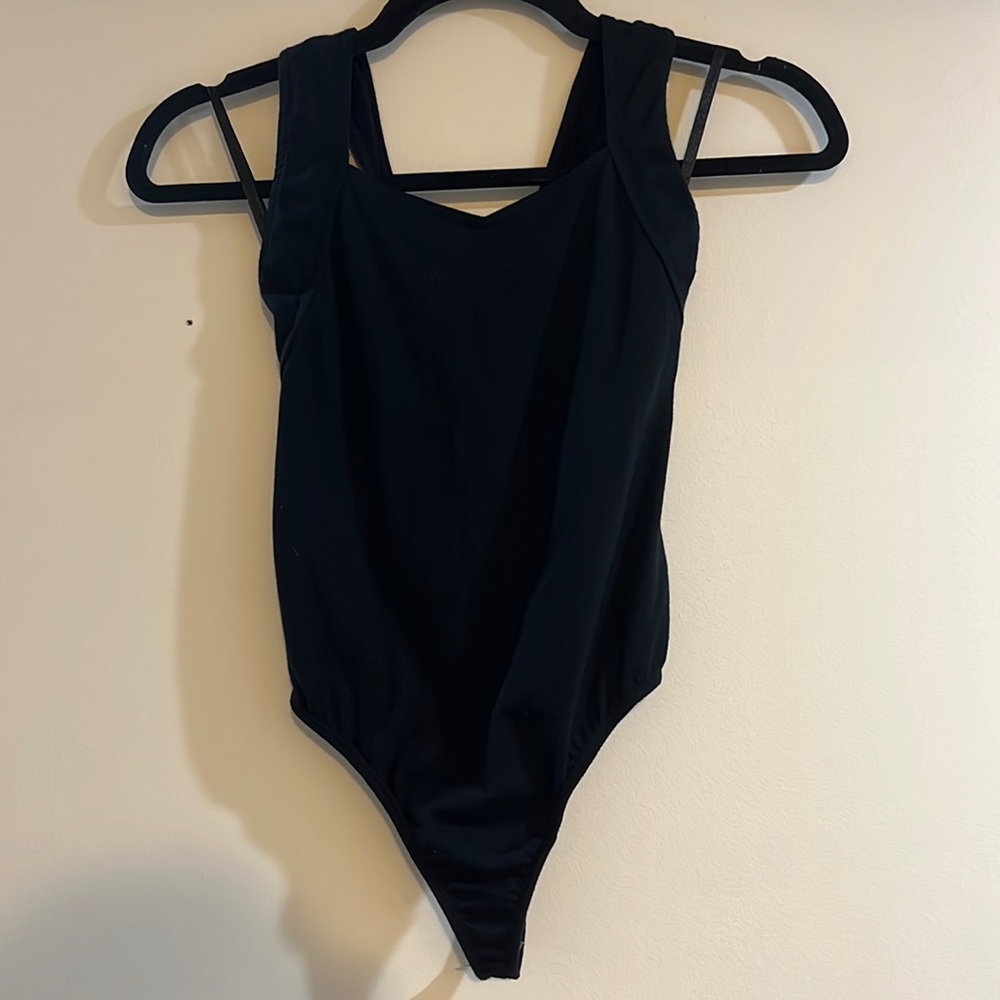 MOTEL Keigh Cutout Bodice bodysuit in black